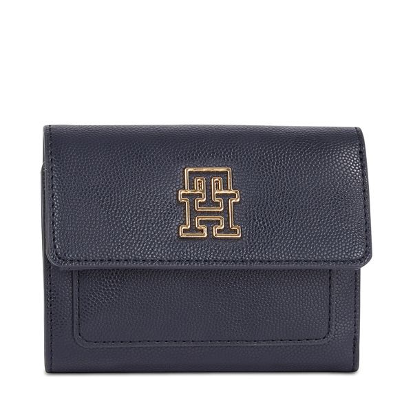 Tommy Hilfiger Дамски портфейл Tommy Hilfiger Th Timeless Med Flap W Bill AW0AW15258 Space Blue DW6