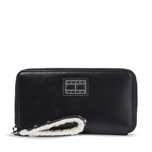 Tommy Jeans Дамски портфейл Tommy Jeans AW0AW15653 Black Sherpa BDS