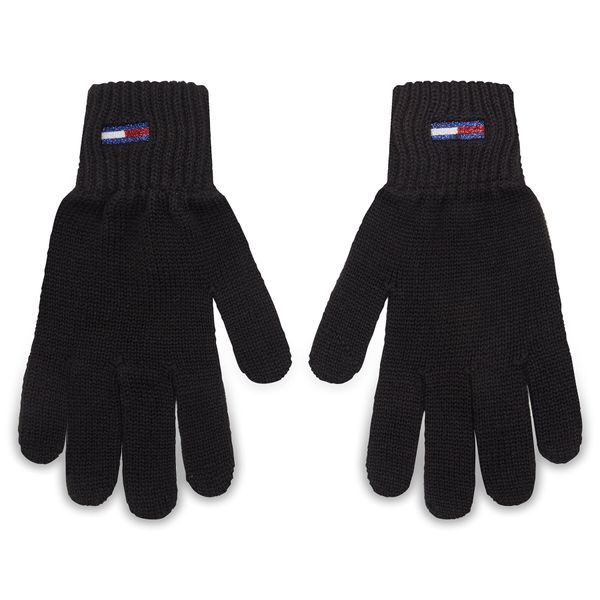Tommy Jeans Дамски ръкавици Tommy Jeans Flag AW0AW13677 Black 0GJ