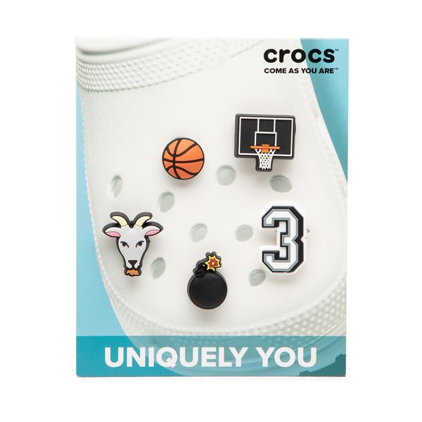 Crocs Декорация за обувки Crocs Jibbitz Basketball Star 5 pack 10009750 Черен