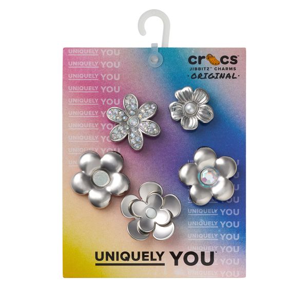Crocs Декорация за обувки Crocs Jibbitz Monochrome Slvr Flwrs 5 Pack 10013258 Цветен