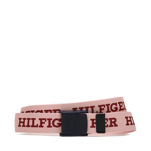 Tommy Hilfiger Детски колан Tommy Hilfiger Corporate Hilfiger Webbing Belt AU0AU01740 Розов