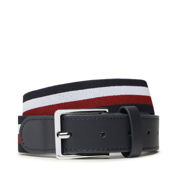Tommy Hilfiger Детски колан Tommy Hilfiger Elasticated Leather Belt AU0AU01742 Тъмносин