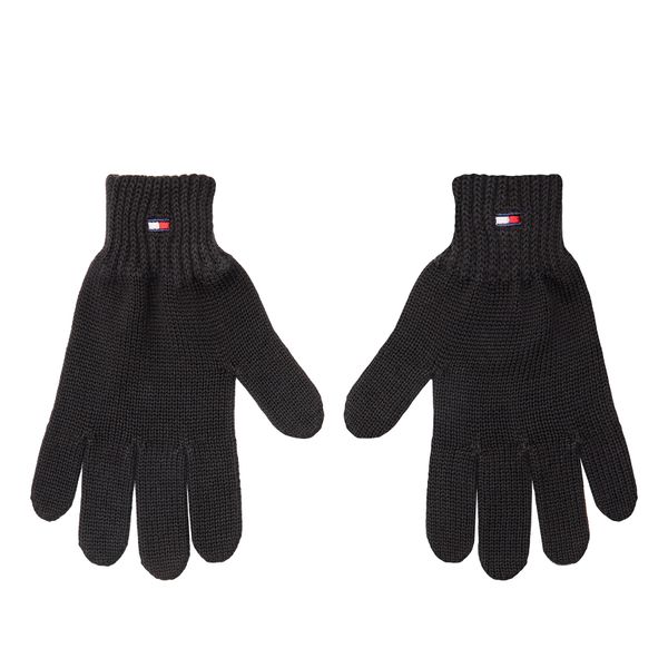 Tommy Hilfiger Детски ръкавици Tommy Hilfiger Small Flag AU0AU01657 Черен