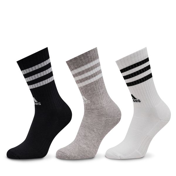 adidas Дълги чорапи unisex adidas 3-Stripes Cushioned Crew Socks 3 Pairs IC1323 Сив