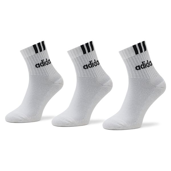 adidas Дълги чорапи unisex adidas 3-Stripes Linear Half-Crew Cushioned Socks 3 Pairs HT3437 Бял