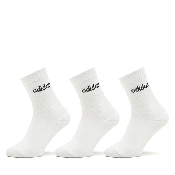 adidas Дълги чорапи unisex adidas Linear Crew Cushioned Socks 3 Pairs HT3455 Бял