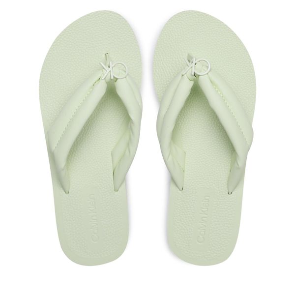 Calvin Klein Джапанки Calvin Klein Flatform Flip Flop W/Hw HW0HW01503 Зелен