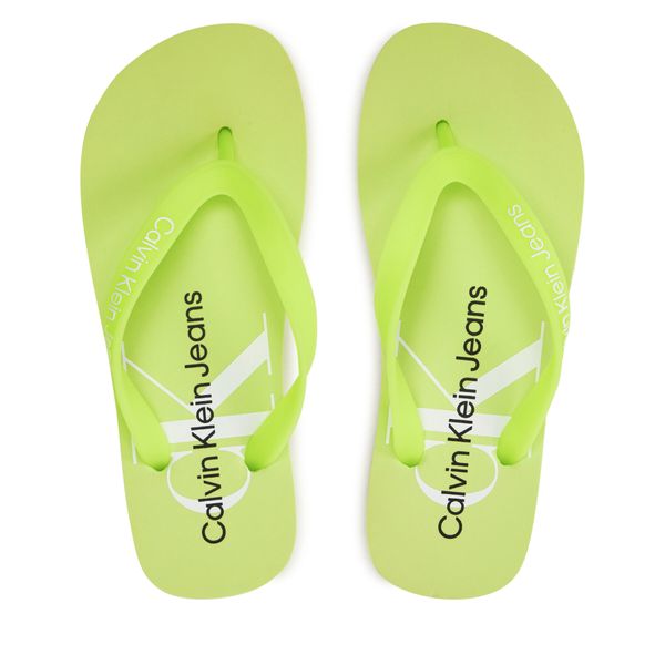 Calvin Klein Jeans Джапанки Calvin Klein Jeans Beach Sandal Monologo Tpu YW0YW01246 Зелен