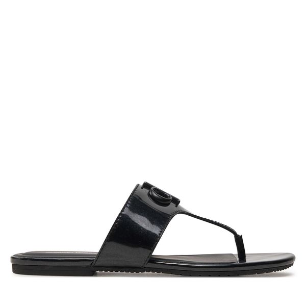Calvin Klein Jeans Джапанки Calvin Klein Jeans Flat Sandal Slide Toepost Mg Met YW0YW01342 Черен