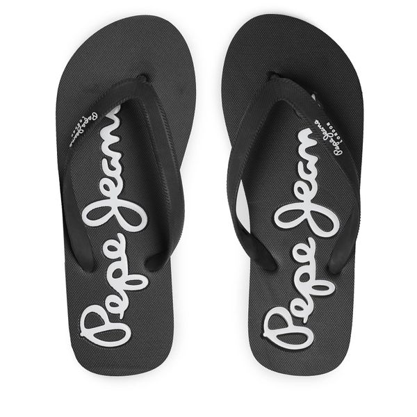 Pepe Jeans Джапанки Pepe Jeans Bay Beach Basic M PMS70128 Черен