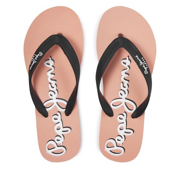 Pepe Jeans Джапанки Pepe Jeans Bay Beach Brand W PLS70157 Черен