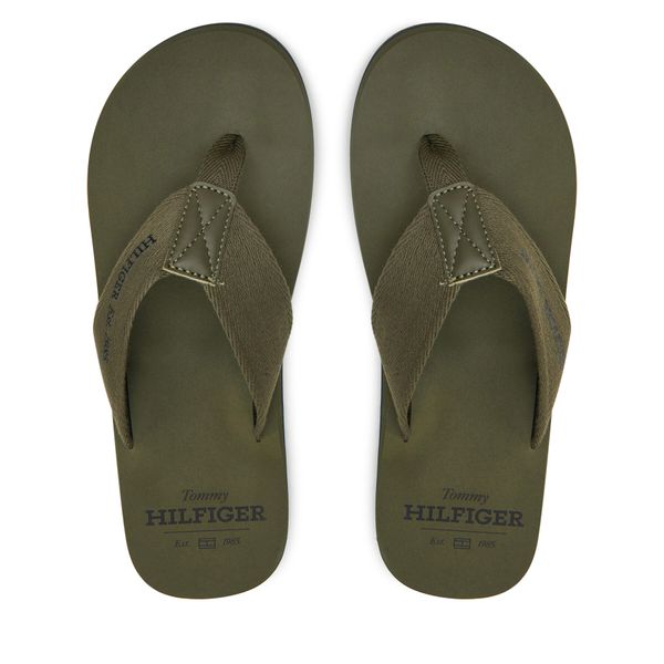 Tommy Hilfiger Джапанки Tommy Hilfiger Hilfiger 85 Beach Sandal FM0FM05339 Зелен