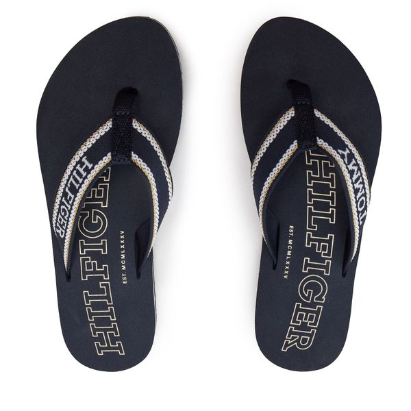 Tommy Hilfiger Джапанки Tommy Hilfiger Hilfiger Beach Sandal FW0FW07905 Син