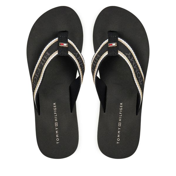 Tommy Hilfiger Джапанки Tommy Hilfiger Im Hilfiger Beach Sandal FW0FW08015 Черен