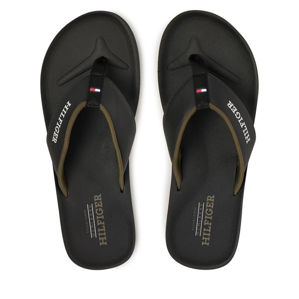Tommy Hilfiger Джапанки Tommy Hilfiger Padded Comfort Hilfiger B Sandal FM0FM05440 Черен