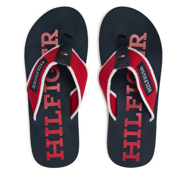 Tommy Hilfiger Джапанки Tommy Hilfiger Patch Hilfiger Beach Sandal FM0FM05024 Червен