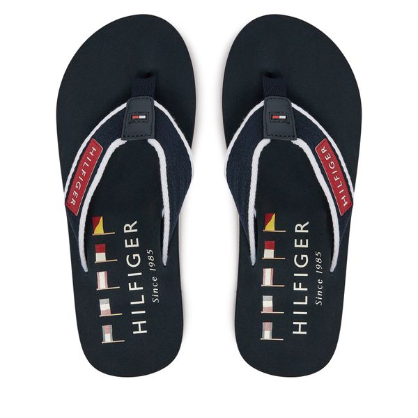 Tommy Hilfiger Джапанки Tommy Hilfiger Patch Hilfiger Beach Sandal FM0FM05435 Тъмносин