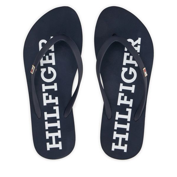 Tommy Hilfiger Джапанки Tommy Hilfiger Strap Beach Sandal FW0FW07901 Тъмносин