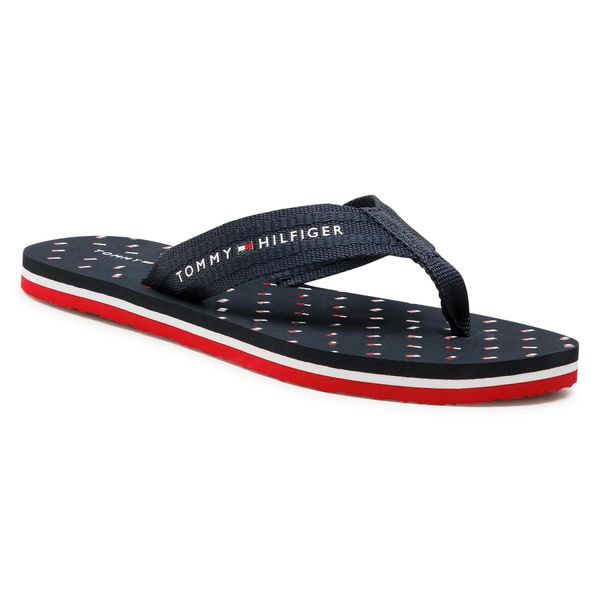 Tommy Hilfiger Джапанки Tommy Hilfiger Th Mini Flags Beach Sandal FW0FW05663 Тъмносин