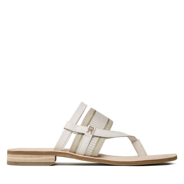 Tommy Hilfiger Джапанки Tommy Hilfiger Th Webbing Mule Sandal FW0FW07275 Бял
