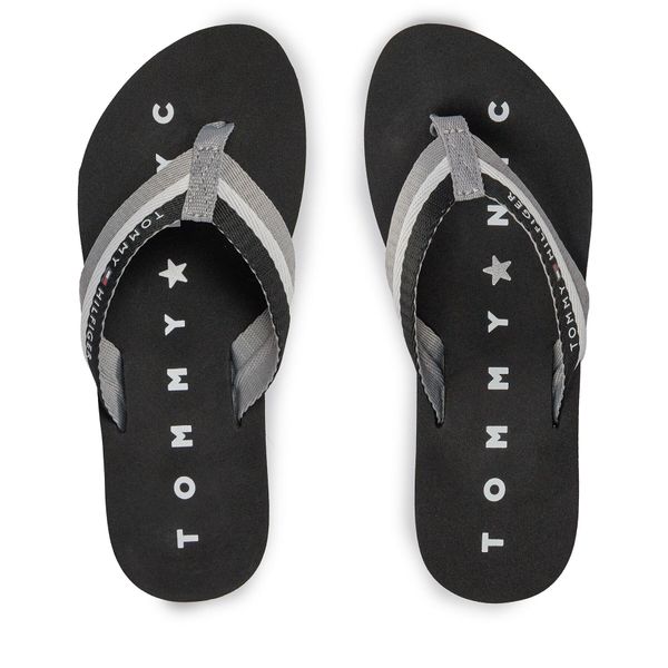 Tommy Hilfiger Джапанки Tommy Hilfiger Tommy Loves Ny Beach Sandal FW0FW02370 Сив