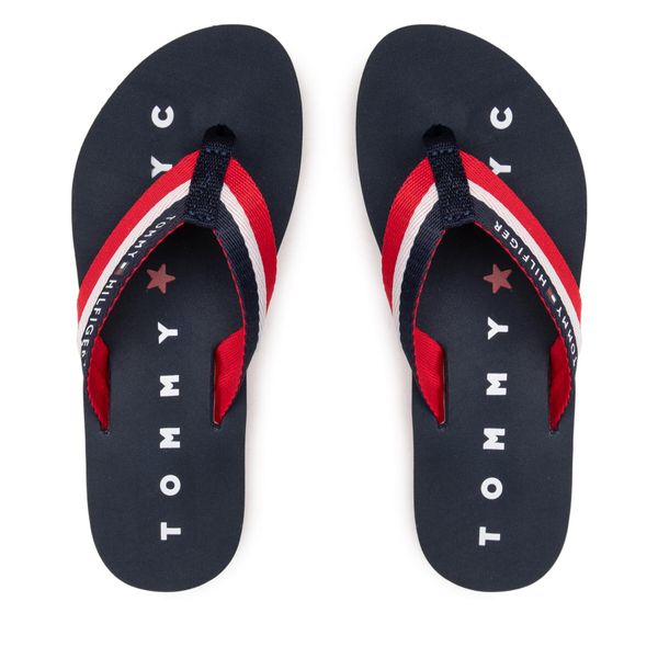 Tommy Hilfiger Джапанки Tommy Hilfiger Tommy Loves Ny Beach Sandal FW0FW02370 Тъмносин