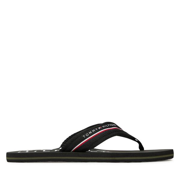Tommy Hilfiger Джапанки Tommy Hilfiger Web Beach Sandal FM0FM05340 Черен