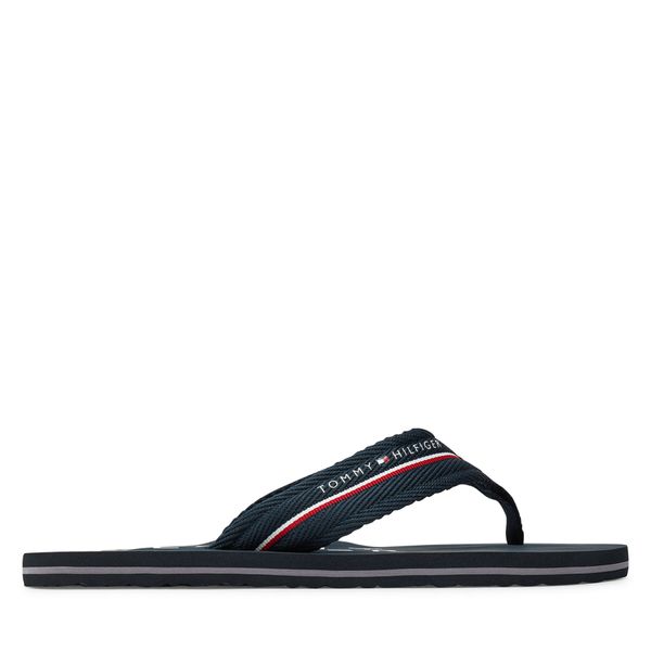 Tommy Hilfiger Джапанки Tommy Hilfiger Web Beach Sandal FM0FM05340 Тъмносин