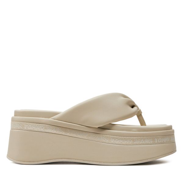 Tommy Jeans Джапанки Tommy Jeans Tjw Wedge Sandal EN0EN02457 Бежов