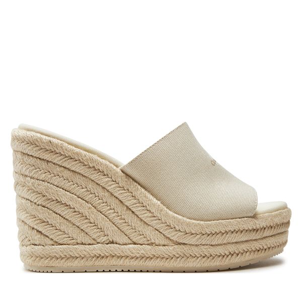 Calvin Klein Jeans Еспадрили Calvin Klein Jeans Slide Wedge Rope Sandal Ml Btw YW0YW01356 Екрю