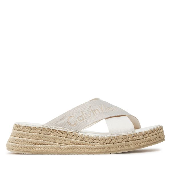 Calvin Klein Jeans Еспадрили Calvin Klein Jeans Sporty Wedge Rope Sandal Mr YW0YW01364 Бял