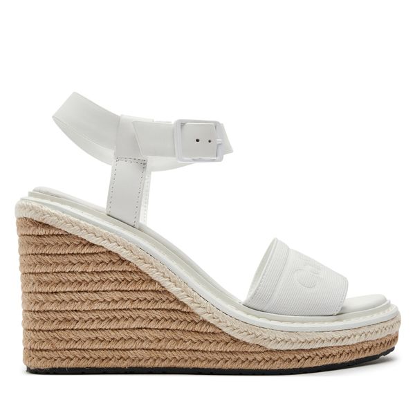 Calvin Klein Еспадрили Calvin Klein Wedge Sandal 70 He HW0HW02050 Бял