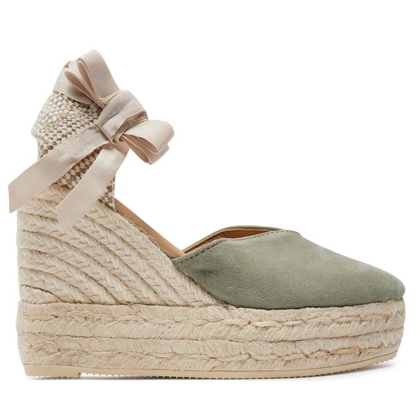 Manebi Еспадрили Manebi Hamptons Heart-Shaped Wedge Espadrilles W 0.1 WH Зелен