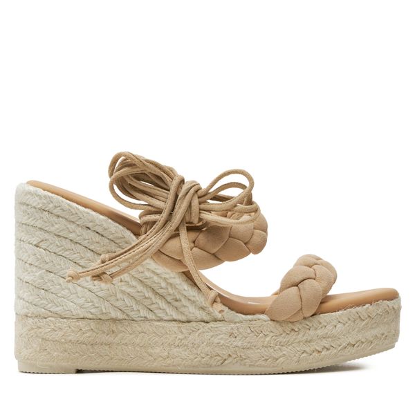 Manebi Еспадрили Manebi Hamptons Two Braided Bands Wedge Espadrilles M 1.1 WE Бежов