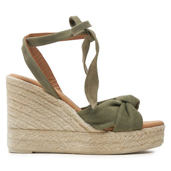 Manebi Еспадрили Manebi Hamptons Wedge Espadrilles With Knot W 0.1 WS Зелен