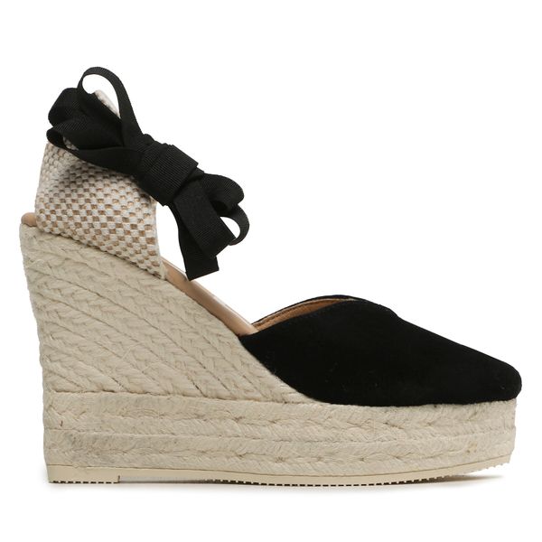 Manebi Еспадрили Manebi Heart-Shaped Wedge Espadrilles K 1.0 WH Черен