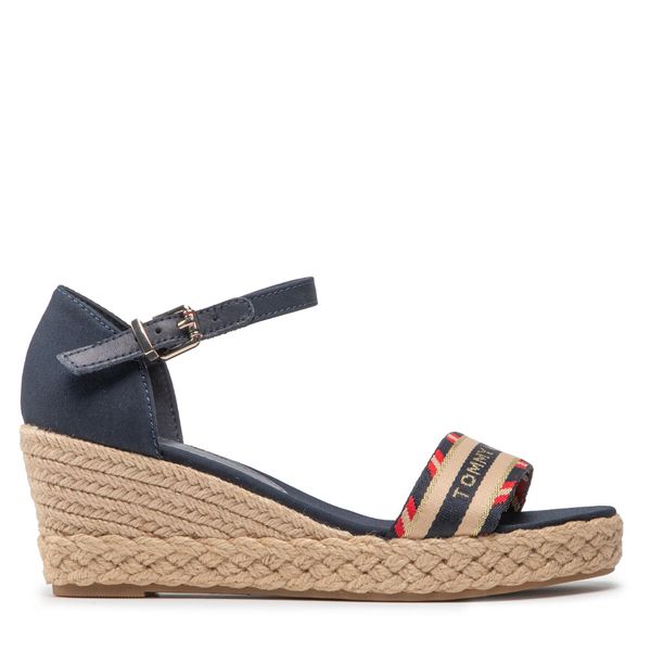 Tommy Hilfiger Еспадрили Tommy Hilfiger Corporate Webbing Low Wedge FW0FW06293 Тъмносин