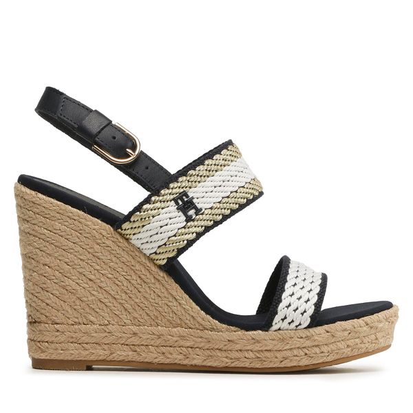 Tommy Hilfiger Еспадрили Tommy Hilfiger Golden Webbing Wedge FW0FW07089 Тъмносин