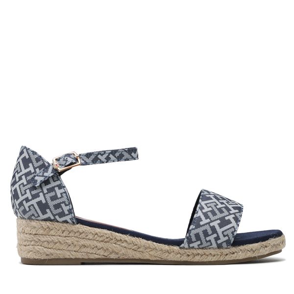 Tommy Hilfiger Еспадрили Tommy Hilfiger Rope Wedge Sandal Denim T3A7-32776-0048 S Светлосиньо