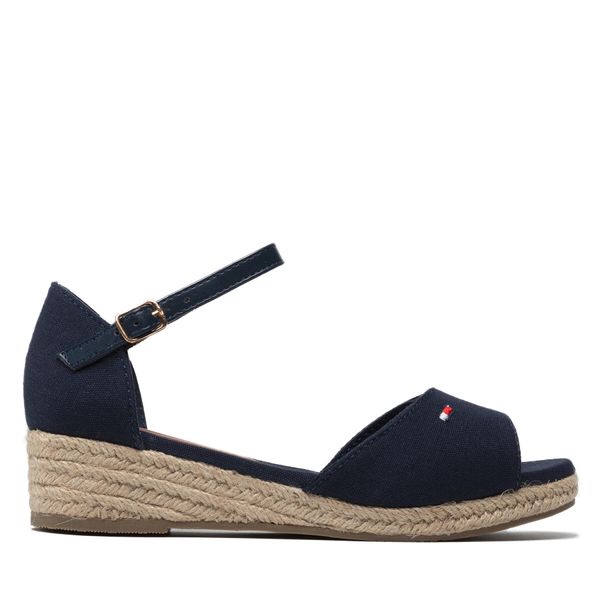 Tommy Hilfiger Еспадрили Tommy Hilfiger Rope Wedge Sandal T3A7-32185-0048 M Тъмносин