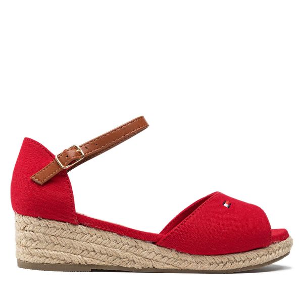 Tommy Hilfiger Еспадрили Tommy Hilfiger Rope Wedge Sandal T3A7-32185-0048 S Червен
