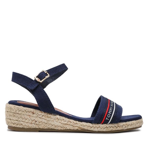 Tommy Hilfiger Еспадрили Tommy Hilfiger Rope Wedge Sandal T3A7-32777-0048 M Тъмносин