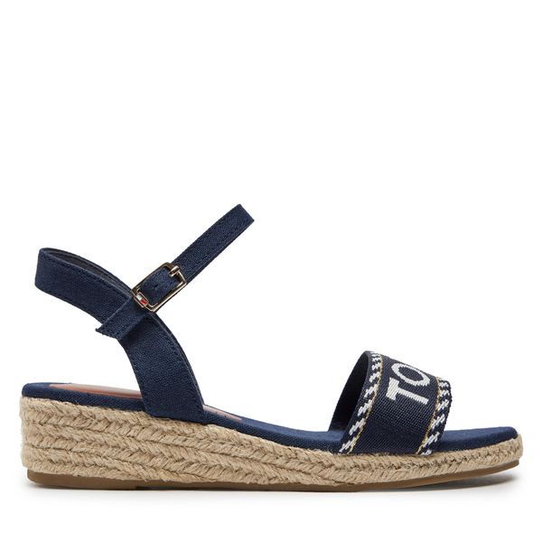 Tommy Hilfiger Еспадрили Tommy Hilfiger Rope Wedge Sandal T3A7-33287-0890 Тъмносин