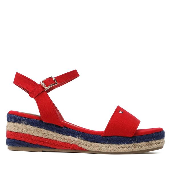 Tommy Hilfiger Еспадрили Tommy Hilfiger Rope Wedge T3A7-32778-0048 M Червен