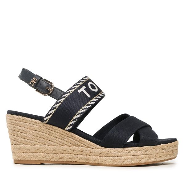 Tommy Hilfiger Еспадрили Tommy Hilfiger Seasonal Webbing Mid Wedge FW0FW07091 Тъмносин