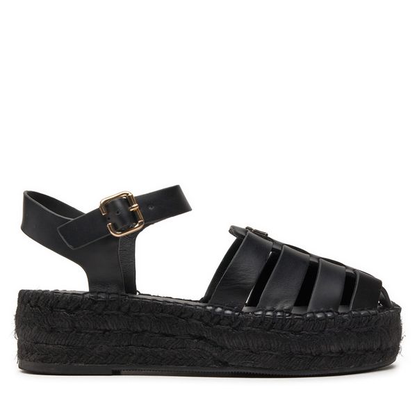 Tommy Hilfiger Еспадрили Tommy Hilfiger Th Authentic Leather Espadrille FW0FW07743 Black BDS