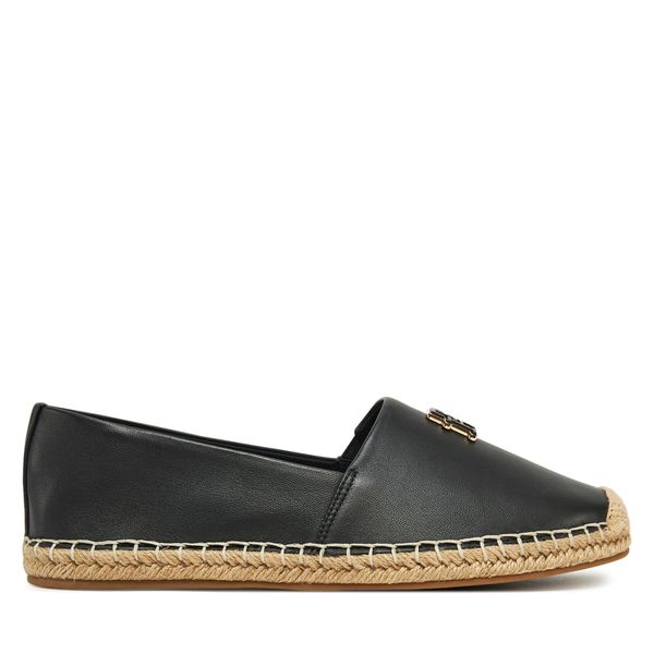 Tommy Hilfiger Еспадрили Tommy Hilfiger Th Logo Leather Espadrille FW0FW08540 Черен