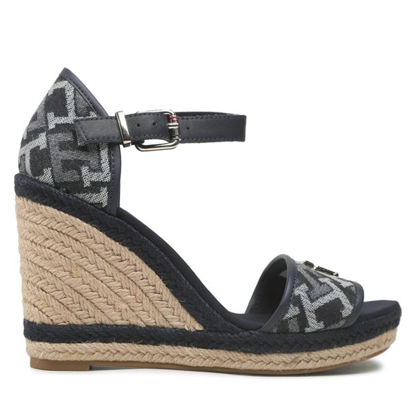 Tommy Hilfiger Еспадрили Tommy Hilfiger Th Monogram Denim Wedge FW0FW06935 Тъмносин
