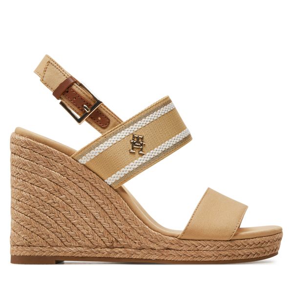 Tommy Hilfiger Еспадрили Tommy Hilfiger Webbing High Wedge Sandal FW0FW08045 Бежов